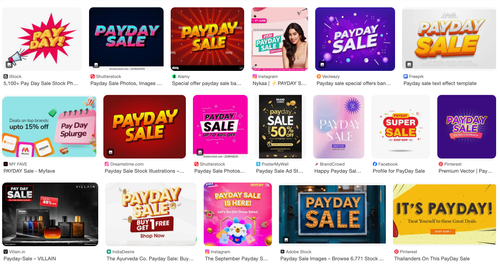 To the brands who run "Pay Day Sale" campaigns!